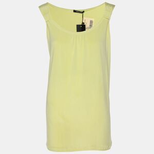 Elena Miro Yellow Jersey Sleeveless Top Xl